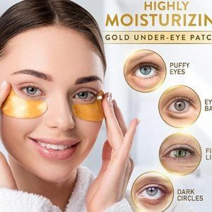 Under Eye Patches for Puffy Eyes and Dark Circles Pure Collagen and 24K Gold